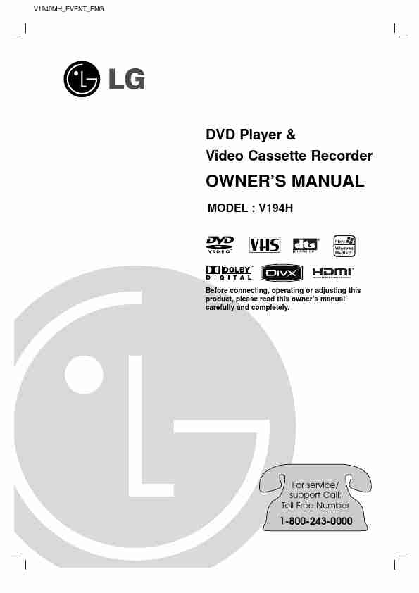 LG Electronics DVD VCR Combo V194H-page_pdf